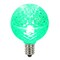 Vickerman LED G40 Faceted Replacement Christmas Light Bulbs - Green - Pack of 25